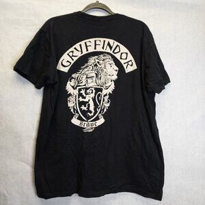 HARRY POTTER Graphic Tee Men's XL Gryffindor Black White Short Sleeve Crew Neck